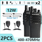 1/2PCS BaoFeng BF 1909 12W High Power Walkie Talkie Long Range UHF Two Way Radio Type C Charging Transmitter Upgrade UV 5R UV 82