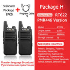 RETEVIS RT622 Walkie Talkie Mini 2 pcs PMR 446 Portable Two-way Radio ht PTT Walkie-talkies Communication Radio for Restaurant