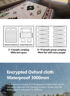 Sonuto Automatic Large Camping Tent 3-8 Person Quick Setup Double Hall Ridge Tent with Canopy for Outdoor Family Adventures