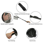 Fishing Landing Net Aluminum Alloy Durable Telescoping Extend to 190cm/130cm/55cm Folding Mesh Safe Fish Catching Releasing