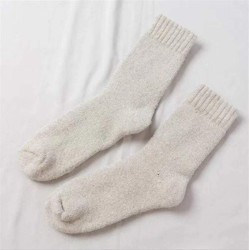 Socks Men Super Thicker Solid Sock Wool Warm Socks Against Cold Snow Russia Winter Warm Funny Happy Male Socks