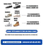 1Pair High Top Waterproof Shoe Covers Black Anti-Slip Reusable for Motorcycle Cycling Bike Men Women Overshoes PVC Protectors