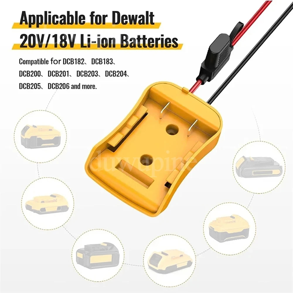 Car Emergency Power DIY Adapter Automotive 30A Fuse Igniter Jump Starter for Makita for Milwaukee for Dewalt 18V Li-ion  Battery