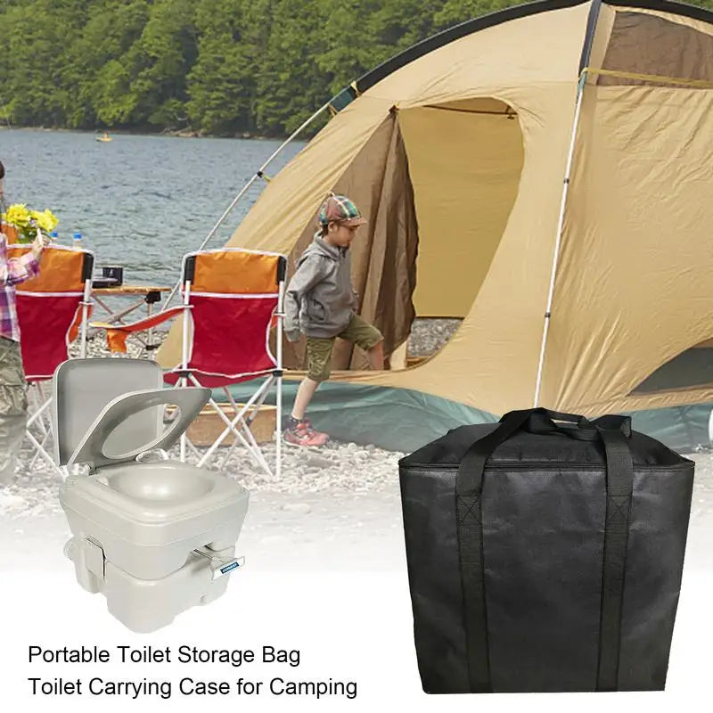Portable Toilet WC Bucket Bag Toilet Storage Bag Toilet Carrying Case For Camping Toilet Paper Hanging Holder Roll Storage Bag