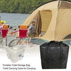 Portable Toilet WC Bucket Bag Toilet Storage Bag Toilet Carrying Case For Camping Toilet Paper Hanging Holder Roll Storage Bag