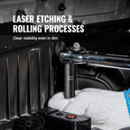 VEVOR 1/4, 3/8 & 1/2 Inch Drive Impact Socket Set, 210-Piece Full Metric/Standard with Extensions & Universal Joint, 3 Cases