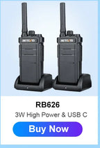RETEVIS RT622 Walkie Talkie Mini 2 pcs PMR 446 Portable Two-way Radio ht PTT Walkie-talkies Communication Radio for Restaurant