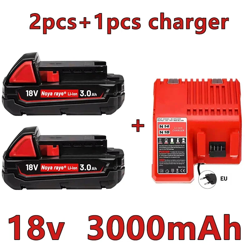 For Milwaukee 18V/ 3Ah 5Ah 6Ah 18650 Lithium Replacement Battery For Milwaukee 48-11-1860 48-11-1850 48-11-1840 Tool Battery