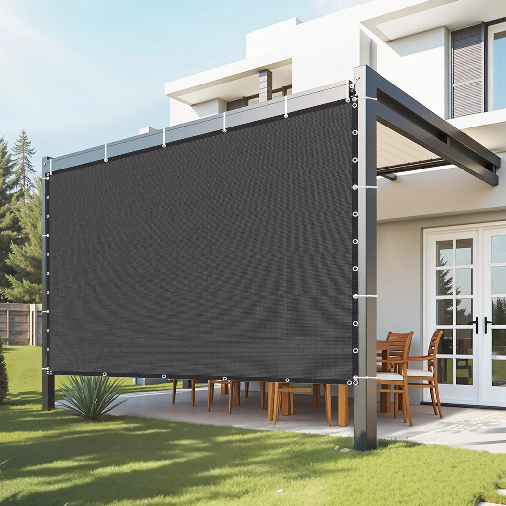 SucceBuy 90% Sun Shade Cloth 10x10/12/20ft Pergola Shade Cover 140 GSM HDPE Canopy Privacy Screen for Outdoor Garden Backyard