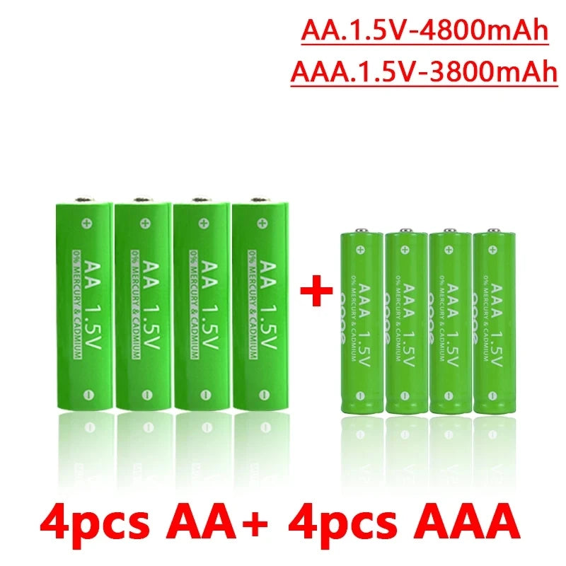 1.5V Rechargeable AA AAA 4.8-3.8Ah Battery For Torch Toys Clock MP3 Player Replace Ni-Mh Battery Delivery within 15-25 days