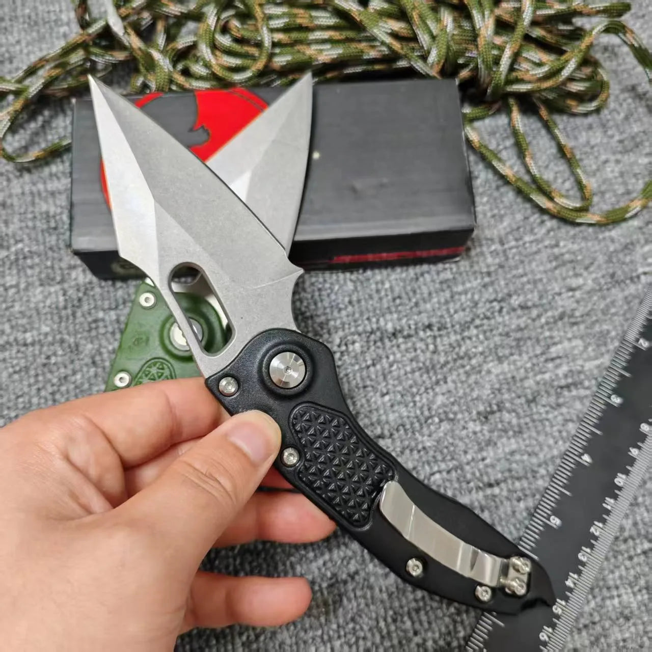 Outdoor Camping Portable EDC Tactical Hunting Knife Wilderness Survival Knife M390 Steel Multi-function Window Breaker