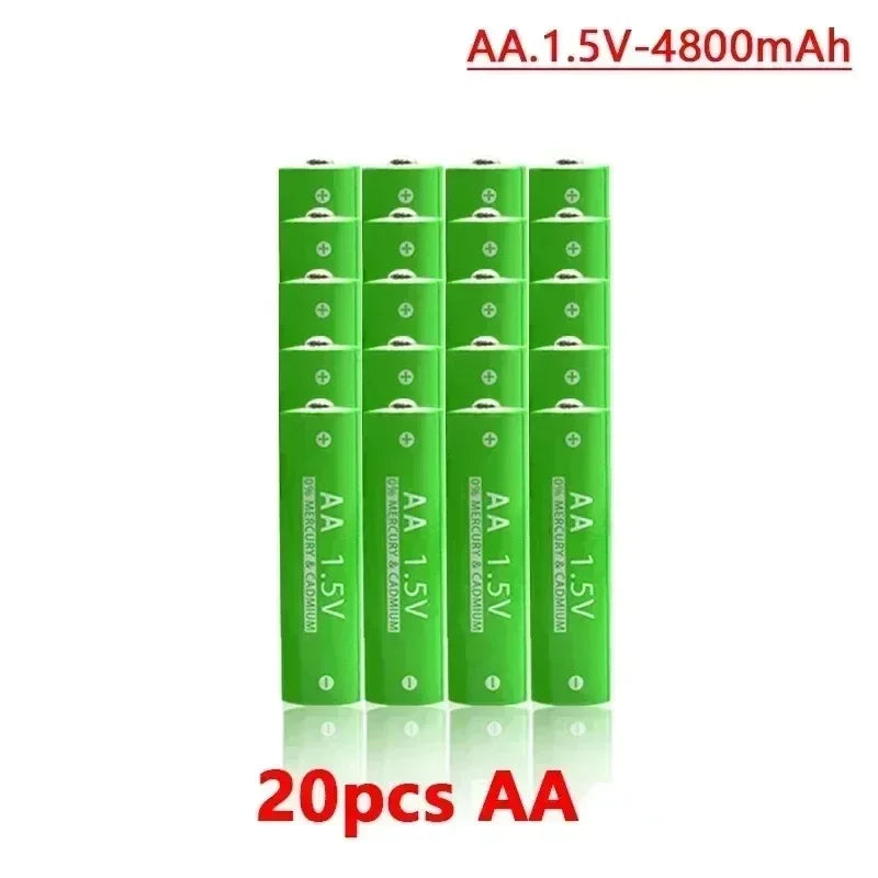 1.5V Rechargeable AA AAA 4.8-3.8Ah Battery For Torch Toys Clock MP3 Player Replace Ni-Mh Battery Delivery within 15-25 days