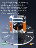 Personal Belt Clip Fan Portable Power Bank Flashlight Wearable Fan Hanging Neck Fan for Outdoor Works Hiking Camping