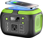 200W Portable Power Station 155Wh Solar Generator 42000mAh Power Bank with AC Outlet 110V, DC, USB QC3.0 for Outdoor Camping RV