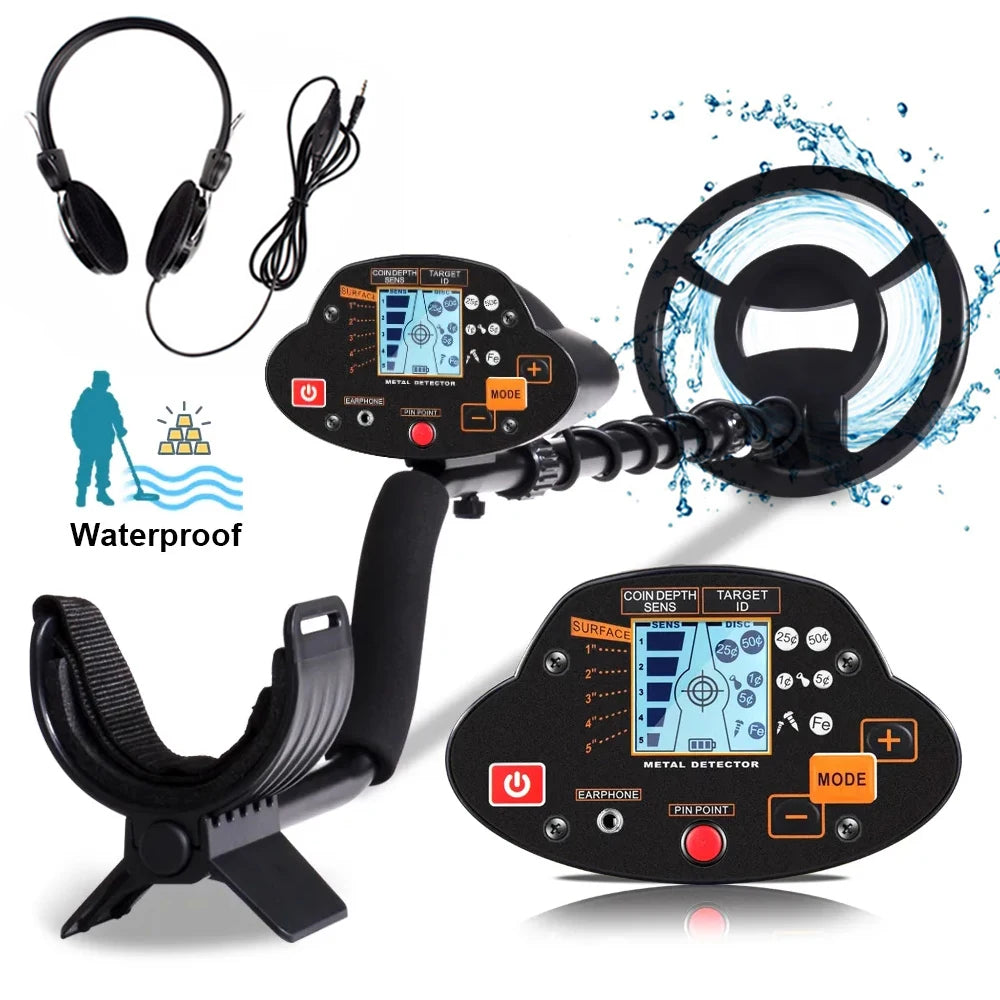 MD-5030 Underground Metal Detector LCD Display Pinpoint Function High Sensitivity Waterproof Search Coil for Coins,Relics,Gold
