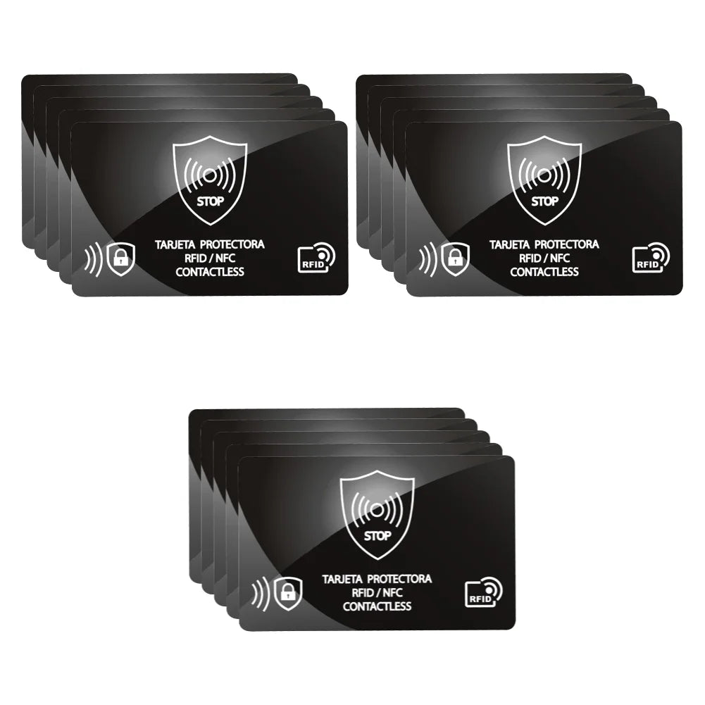 5Pcs RFID Blocking Card NFC Signal Blocking Security Debit Credit Card Passport Protector Blocker Portable Credit Card Protector
