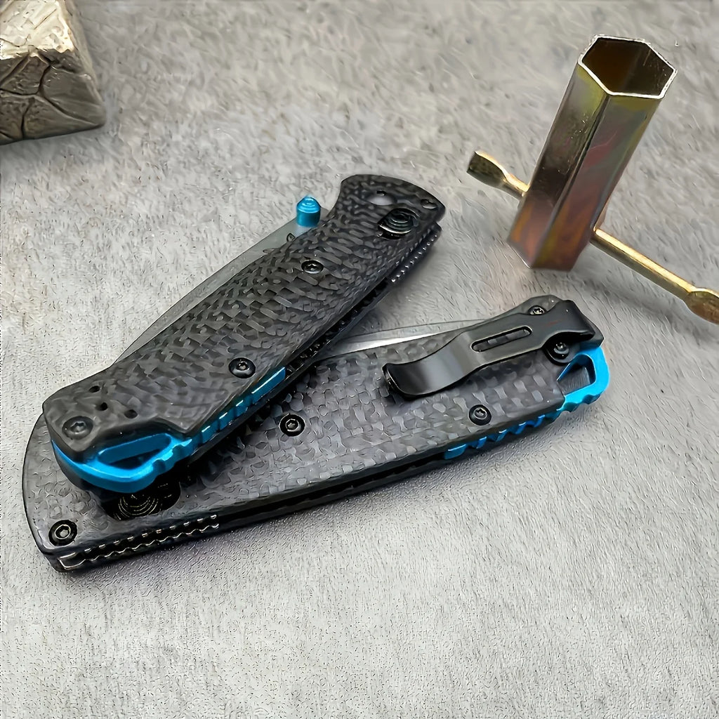 BM 535/533 Folding Knife with Shaft Lock - High Hardness S35V Blade Carbon Fiber Handle - Men Must Have Outdoor Men's Gift