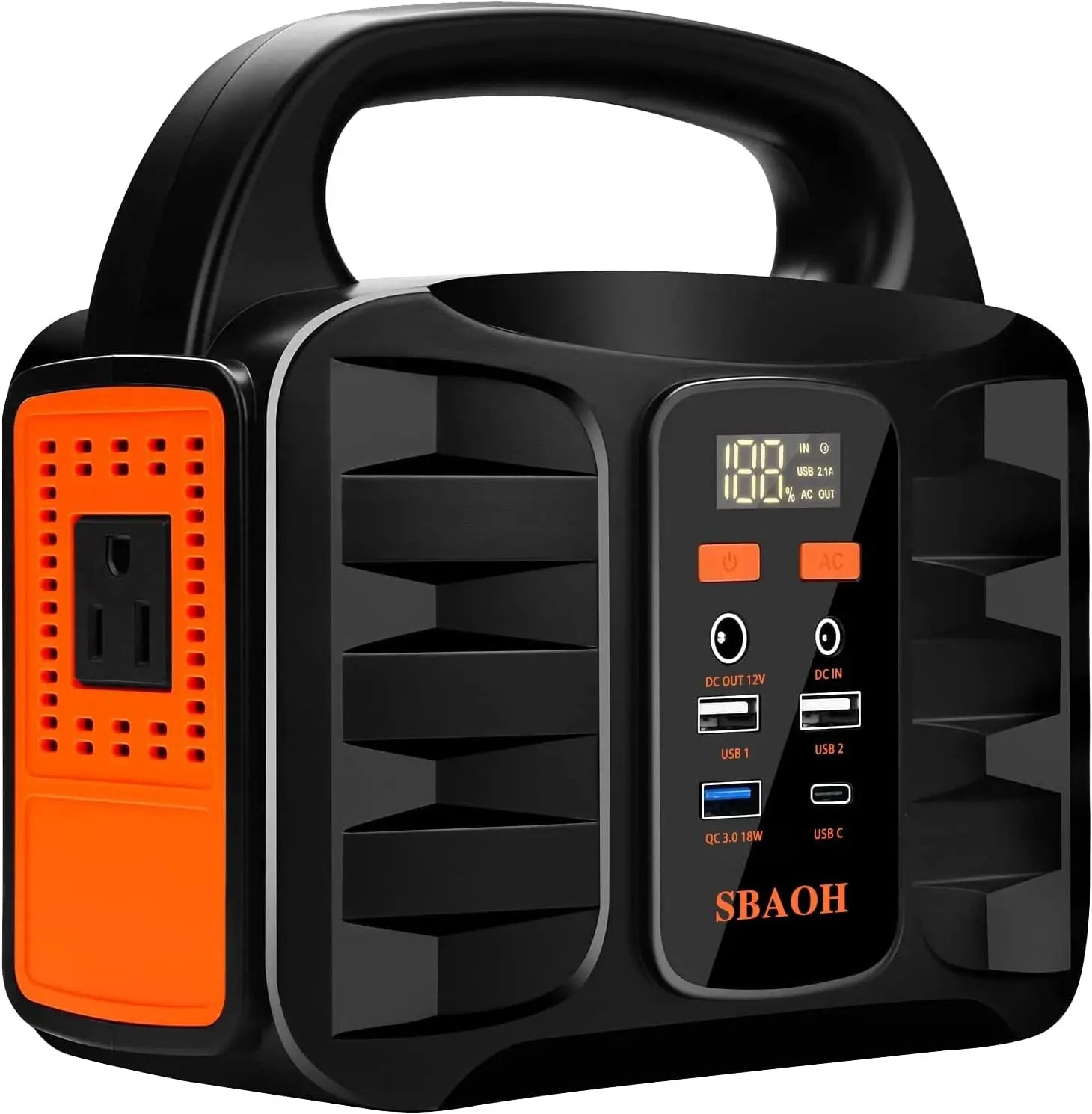 Portable Power Station,155Wh 42000mAh Outdoor Solar Generator with 110V/150W(Peak 200W) AC Outlet and USB-C PD(30W) Port,Power