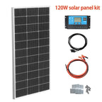 120W 240W 360W 480W Tempered Glass Solar Panel Rigid Painel 120V 1-4pcs Windproof Anti-snow Anti-hail PV Panels Solar System