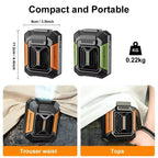 Personal Belt Clip Fan Portable Power Bank Flashlight Wearable Fan Hanging Neck Fan for Outdoor Works Hiking Camping