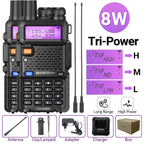 1/2PCS Baofeng UV 5R 5W 8W Walkie Talkie Ham CB Radio Long Range Dual Band VHF UHF FM Transceiver Two Way Radio UV5R K5 Plus