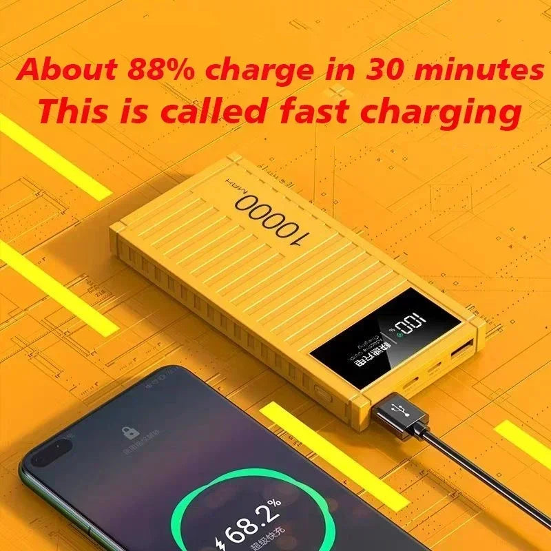 50000mAh Ultra New Power Bank Thin Large Capacity Lightweight Fast Charging Durable Container Mobile Power Supply
