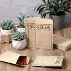 100/200PCS Brown kraft Paper Seed Packets Self-adhesive Storage Seed Coin Bags Envelopes for Plant Flower Vegetable Collection