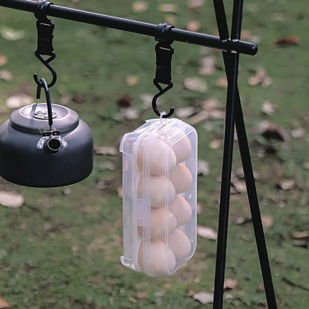 Portable Eggs Box Case Kitchen Container Organizer for Outdoor Camping Picnic Transparent 3/4/8 Grids Egg Holder