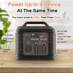Portable Power Station, 300W Solar Generator, Quick Charging