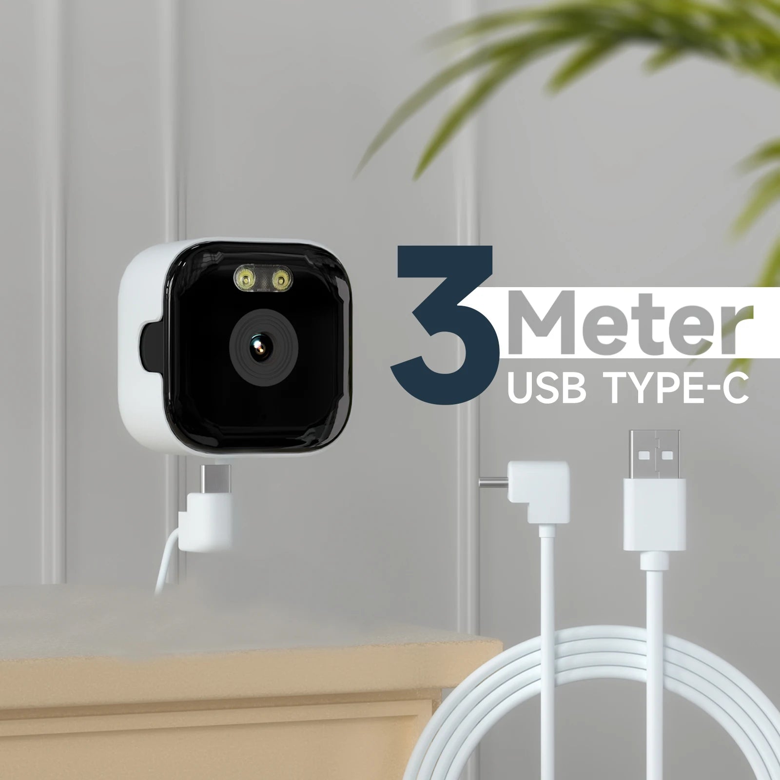 2PCS Window Camera - Replaces Outdoor Cameras | 2.4/5GHz Wi-Fi | 3MP Resolution | Full-Color Night Vision Through Window |