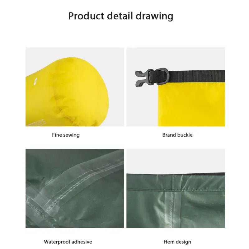 Portable Waterproof Dry Bag Sack Ultralight Drifting Swimming Storage Bag Rafting Kayaking Bag 3/5/8/12/15/25/35/75L