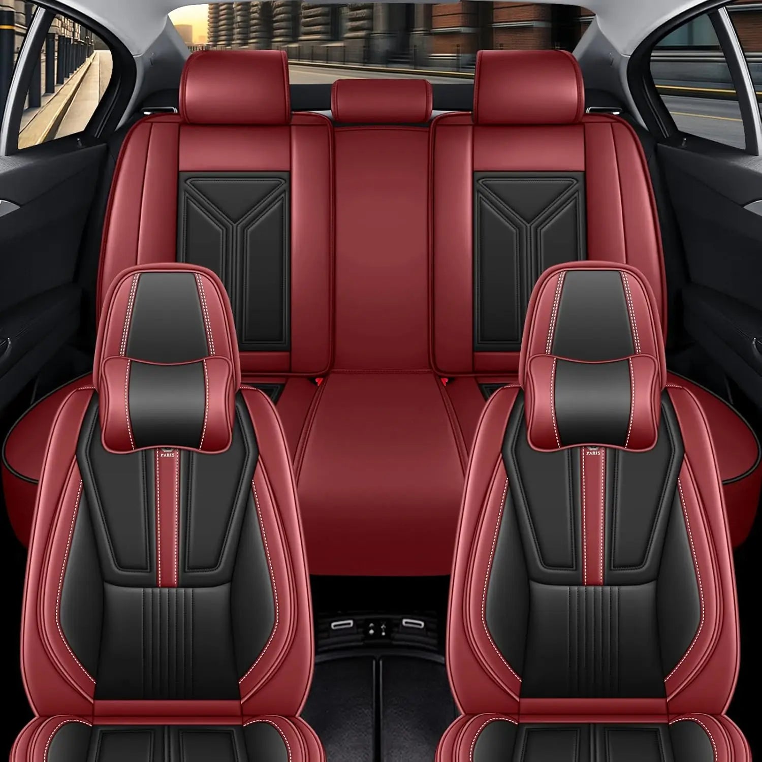 Car Seat Cover Full Set for Lexus RZ450e 2023-2025,Faux Leather Seat Cover for Car,Breathable Vehicle Cushions Cover Waterproof