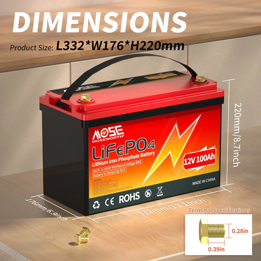 6Ah 10Ah 12Ah 20Ah 30Ah 12V 100Ah LiFePO4 Battery Pack BMS 200Ah 300Ah Lithium Iron Phosphate Rechargeable Battery
