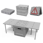 Folding Table with Storage Container Portable Folding Table with Storage Capacity Parking for Outdoor for Patio for Sports