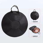 Handpan Drum in D Minor Kurd 9 10 12 Notes 440Hz 22 Inches Steel Hand Drum with Edge Woven Rattan for Professional Performance