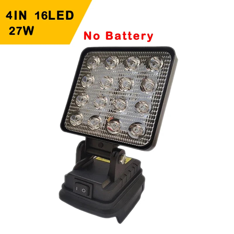 3/4/5/8Inch Led Light Portable Spotlights Cordless Outdoor Work Fishing Handheld Emergency Tool Light Fit Dewalt 18V Battery