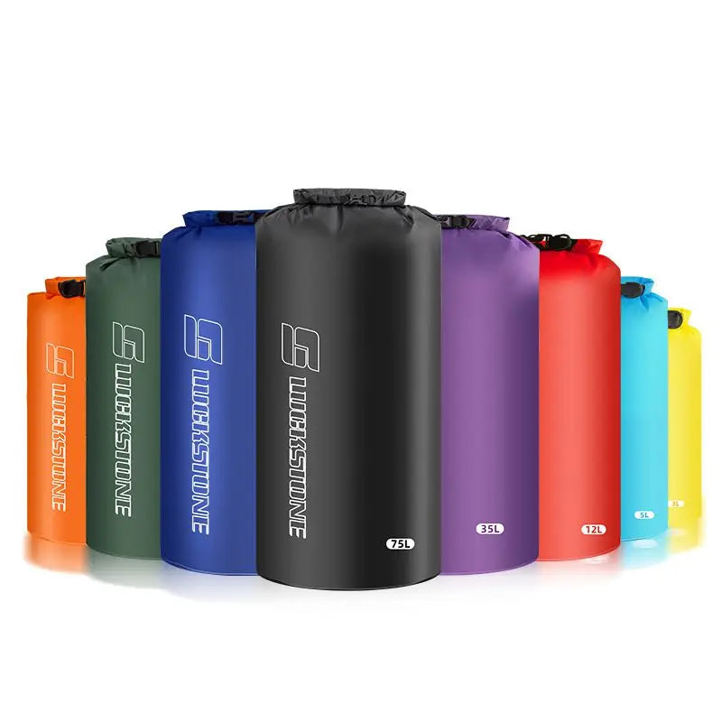 Portable Waterproof Dry Bag Sack Ultralight Drifting Swimming Storage Bag Rafting Kayaking Bag 3/5/8/12/15/25/35/75L