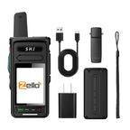 Zello POC Radio 2.4" Android 8.1 Smart Walkie Talkie, 4G SIM/WiFi, 100-Mile Long Range, Bluetooth Handheld Radio