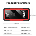2000A Car Jump Starter Power Bank 12V Output Portable Emergency Start-up Charger 1200A for Cars Booster Battery Starting Device