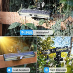 Powerful LED Solar Outdoor Led Courtyard Wall Lamp Rechargeable Human Body Induction Garden Terrace Garage Door Street Lighting