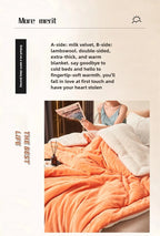 Super Soft Imitation Lambswool Blanket Autumn Winter Double Queen Blankets High Quality Comfortable Milk Fleece Sofa Blanket