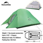 Naturehike Cloud Up 2 Person Camping Tent Waterproof Ultralight 3-4 Season Tent Outdoor Hiking Backpacking Shelter Tents