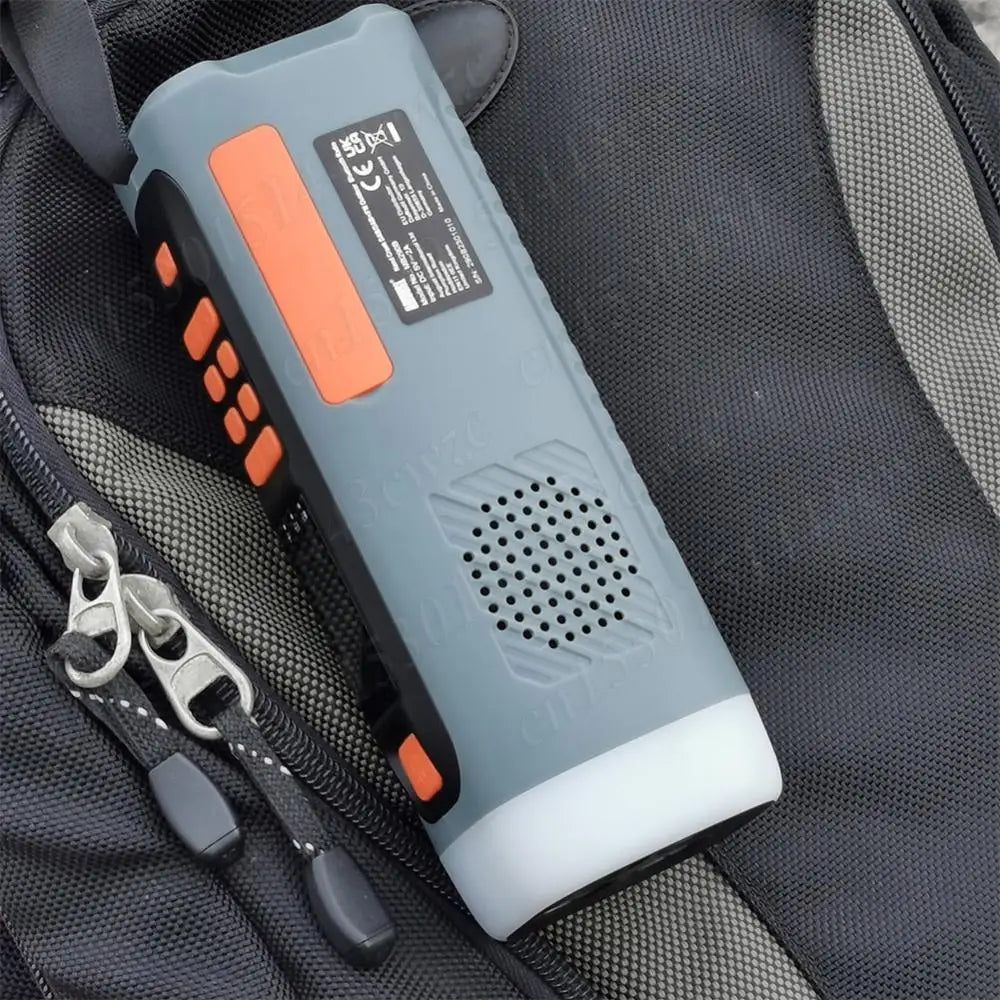 Solar Hand Crank Radio DAB FM Radio with Flashlight BT Speaker Emergency Weather Radio Rechargeable for Emergency Camping