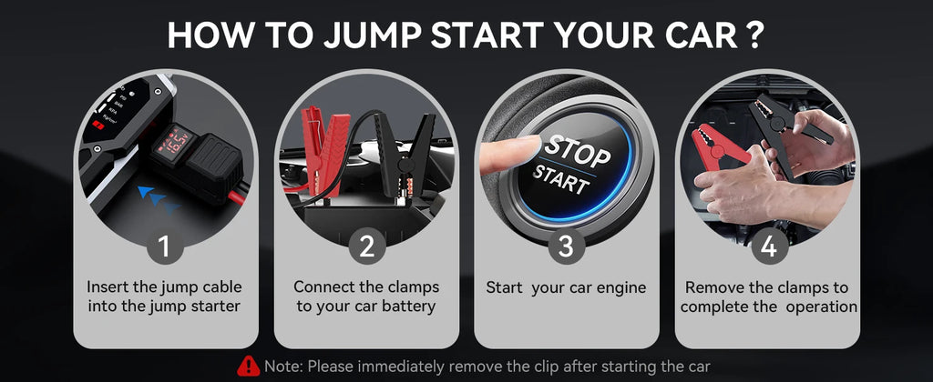 3000A/4000A/5000A Start Power Bank Jump Starter Car Booster External Battery 12V Starting Device for Petrol Diesel Powerbank