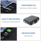 263pcs Outdoor Fishing Accessories Set With Tackle Box Including Plier Jig Hooks Sinker Weight Swivels Snaps Sinker Slides Kit