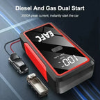 Hot 2000A/1200A Portable Car Jump Starter Power Bank Car Booster Charger 12V Starting Device Petrol Diesel Car Emergency Booster