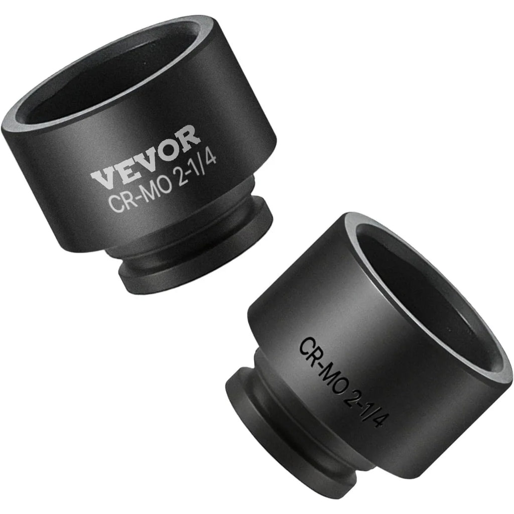 VEVOR 1/4, 3/8 & 1/2 Inch Drive Impact Socket Set, 210-Piece Full Metric/Standard with Extensions & Universal Joint, 3 Cases