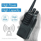 Baofeng 4Pcs BF 888S Walkie Talkie UHF 400 470MHz Long Range Two Way Ham Radios Transceiver for Hunting Hotel