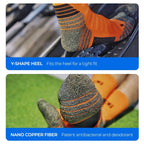 Deodorant Nano Copper Sports Socks for Men Antibacterial Basketball Climbing Sock Summer Compression MTB Cycling Bicycle Running