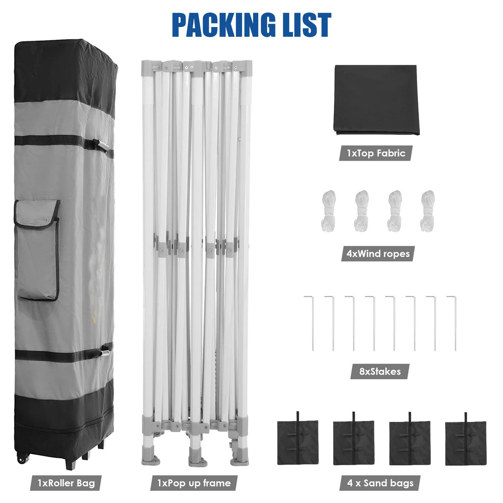 10x20 Heavy Duty Pop Up Canopy Tent for Parties Event Wedding Commercial Instant Canopy with Roller Bag, Party Tent Waterproof